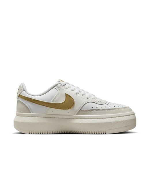 Nike White Court Vision Alta Shoes Leather