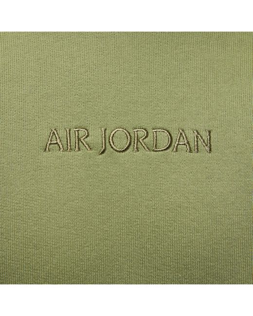 Felpa a girocollo in fleece air jordan wordmark di Nike in Green da Uomo