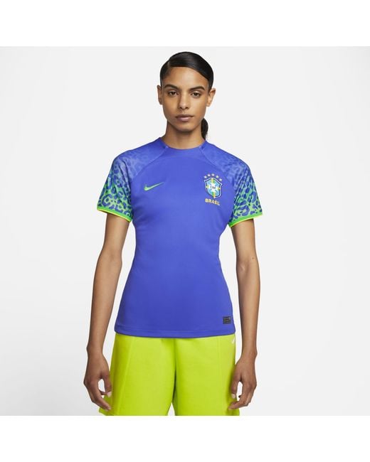 Nike Brazil 2022/23 Stadium Away Dri-fit Soccer Jersey in Blue | Lyst