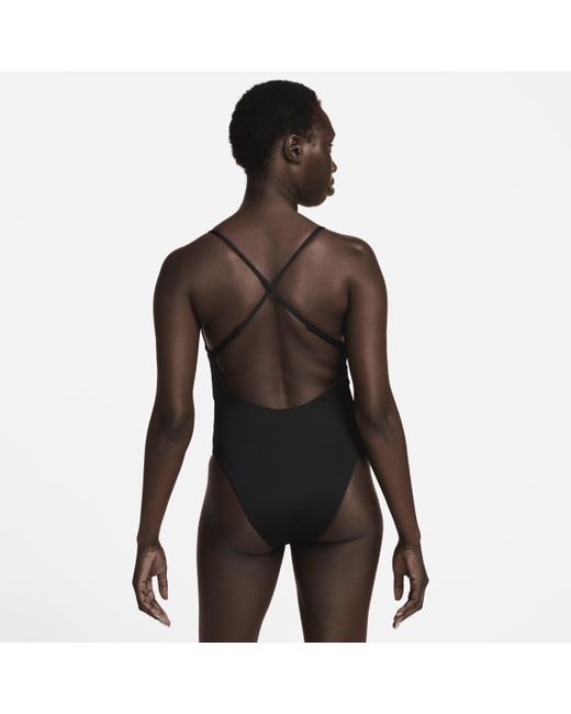 Nike Swim Sneakerkini 2.0 Cross Back One Piece Swimsuit in Black Lyst UK