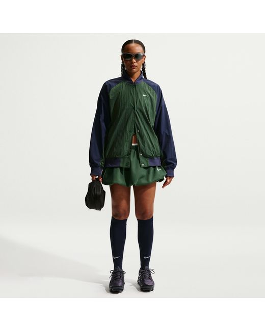 Nike Green Oversized Varsity Jacket