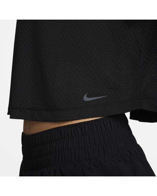 Nike One Classic Breathe Dri-fit Top Met Korte Mouwen in het Black