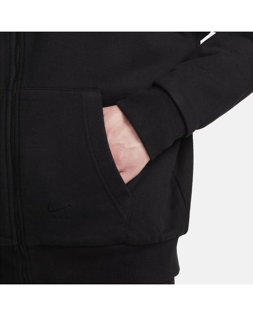 Felpa in fleece con cappuccio e zip a tutta lunghezza x mmw di Nike in Black
