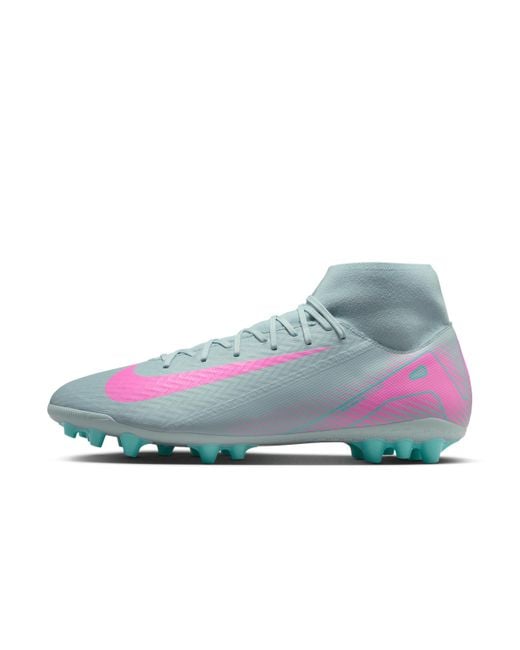 Nike Blue Mercurial Superfly 10 Academy Artificial-Grass High-Top Soccer Cleats for men