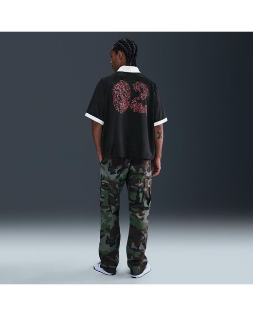 Nike Black Sb Dri-Fit Jacquard Skate Jersey for men