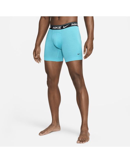 Nike Blue Dri-fit Ultra Comfort Boxer Briefs (3-pack) for men