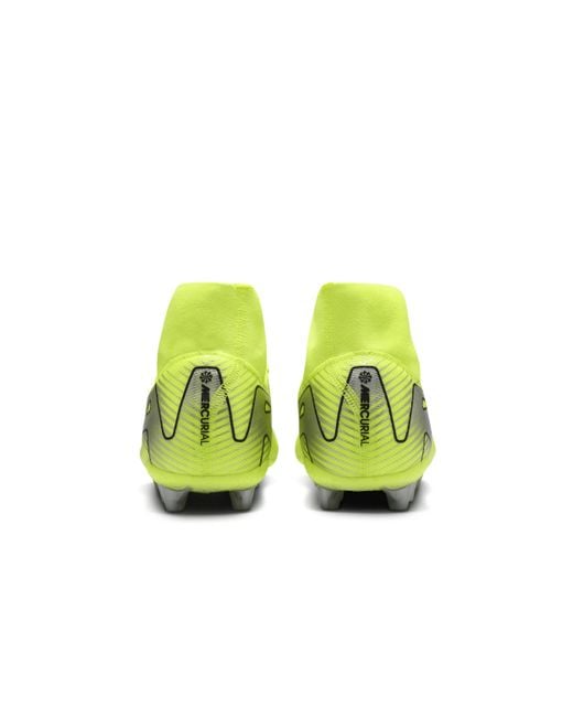 Nike Yellow Mercurial Superfly 10 Academy Ag High-Top Football Boot for men