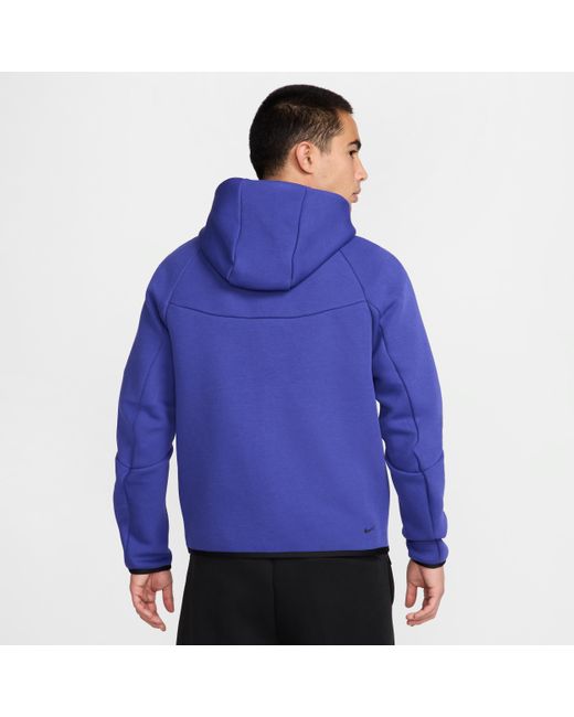 Nike Blue Tech Fleece Hoodies for men