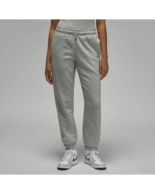 Nike Jordan Brooklyn Fleece Pants in Dark Grey Heather,White (Gray) Lyst