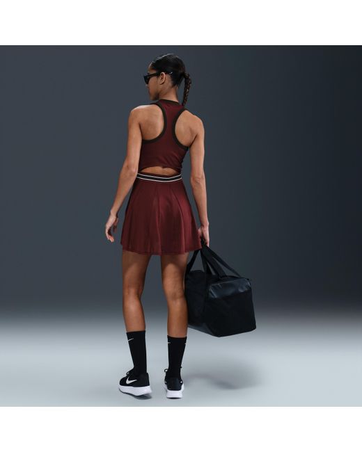 Nike Red Court Slam Dri-Fit Tennis Dress