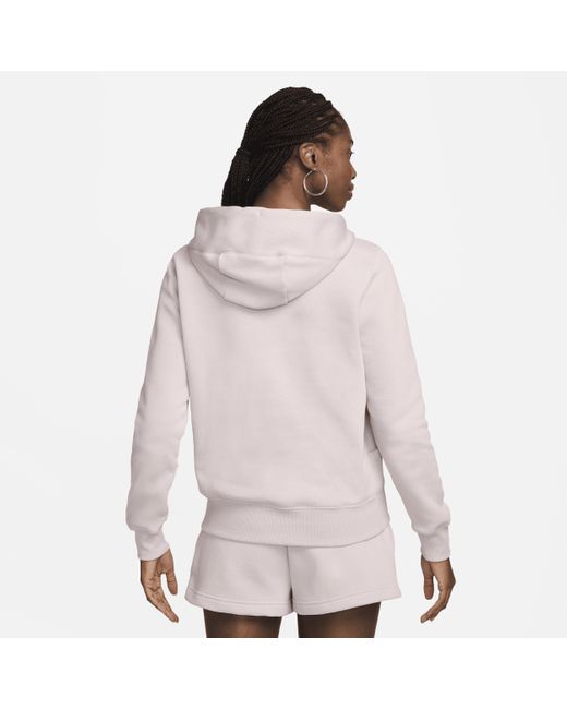 Nike Pink Sportswear Phoenix Fleece Pullover Hoodie Cotton