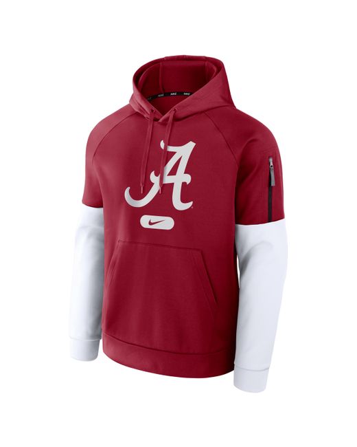 Nike Red Alabama Crimson Tide Fitness Menâ Therma College Pullover Hoodie for men