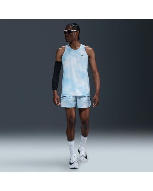 Nike Blue Running Division Breathe Dri-Fit Adv Running Tank Top for men