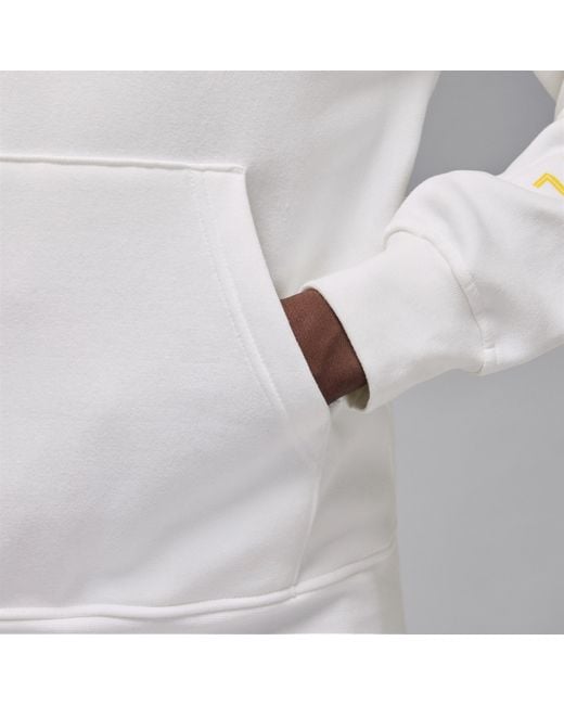 Nike White Aj11 Gamma Fleece Pullover Hoodie for men