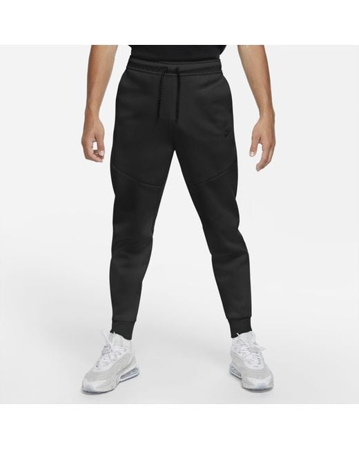mens black tech fleece joggers