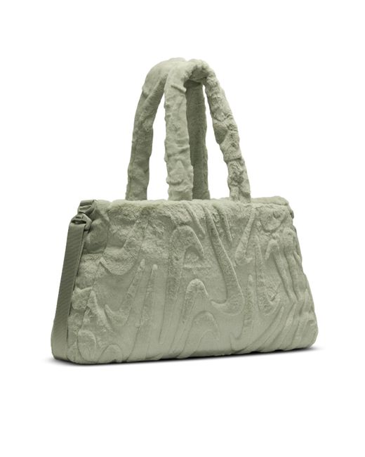 Nike White Sportswear Faux Fur Tote (10L)