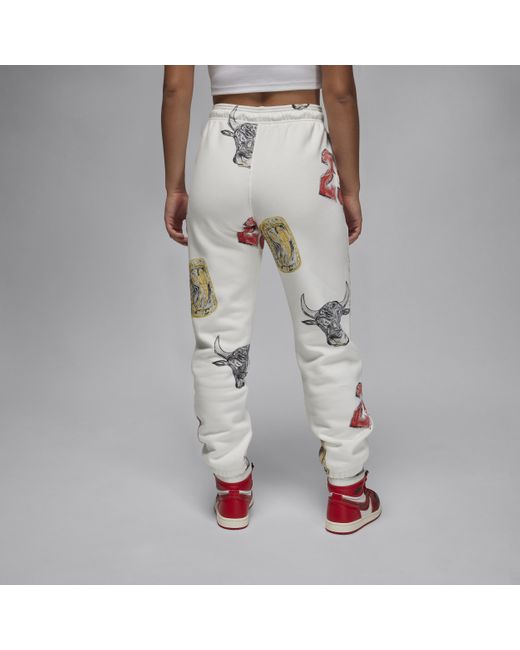 Nike White Brooklyn Fleece Fleece Pants