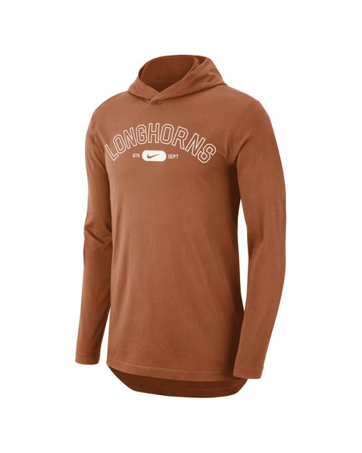 Nike Brown Texas Dri-fit College Hooded T-shirt for men