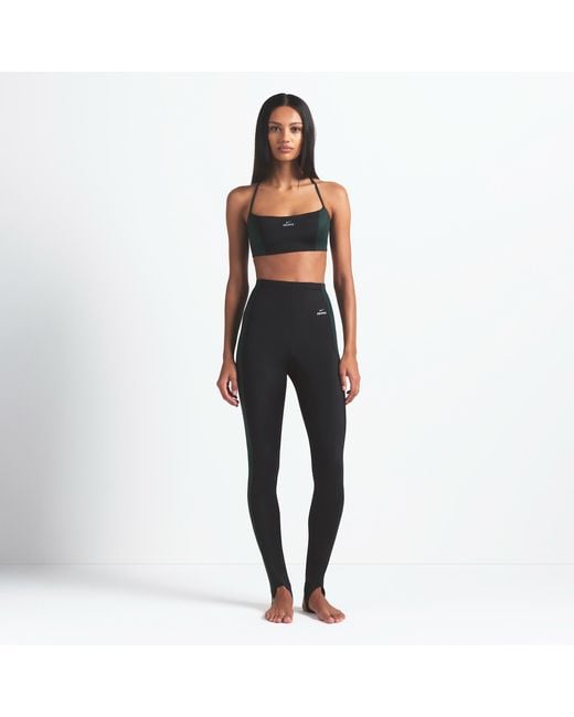 Nike Blue Skims Shine High-Waisted 26" Stirrup Leggings With Drawcord