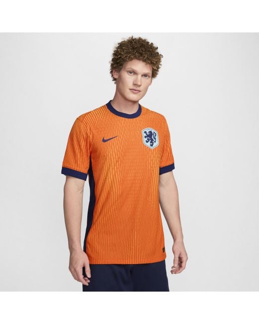 Nike Orange Netherlands ( Team) 2024/25 Match Home Dri-fit Adv Football Authentic Shirt Polyester 50% Recycled Polyester for men
