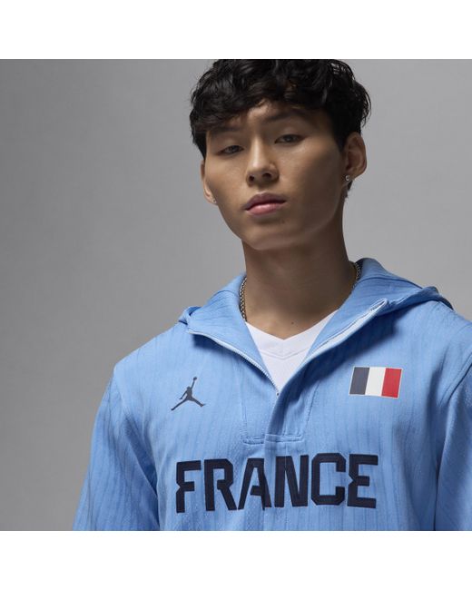 Nike Blue Nike France Dri-Fit Adv Basketball Game Jacket for men