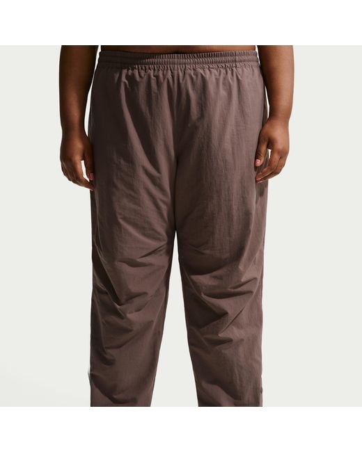 Nike Brown Sportswear Oversized High-Waisted Woven Pants (Plus Size)