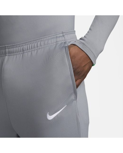 Nike Gray Nigeria Strike Dri-fit Football Knit Pants Polyester for men