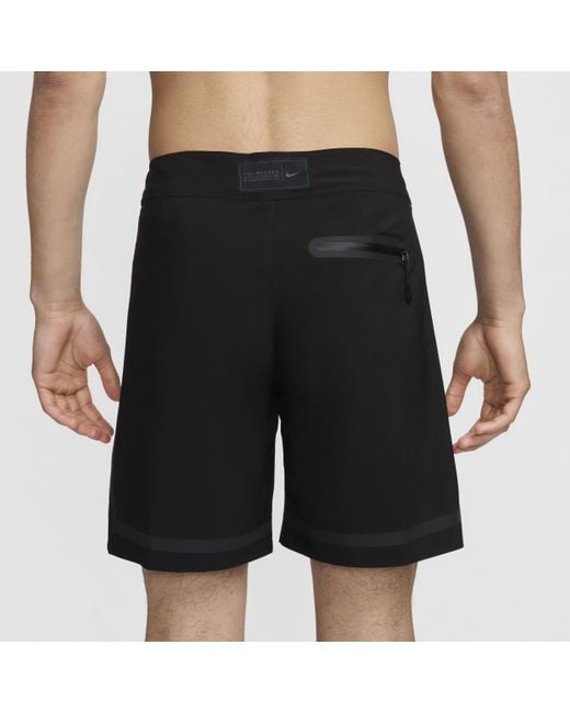 Nike Black Swim Fadeaway 7" Board Shorts for men