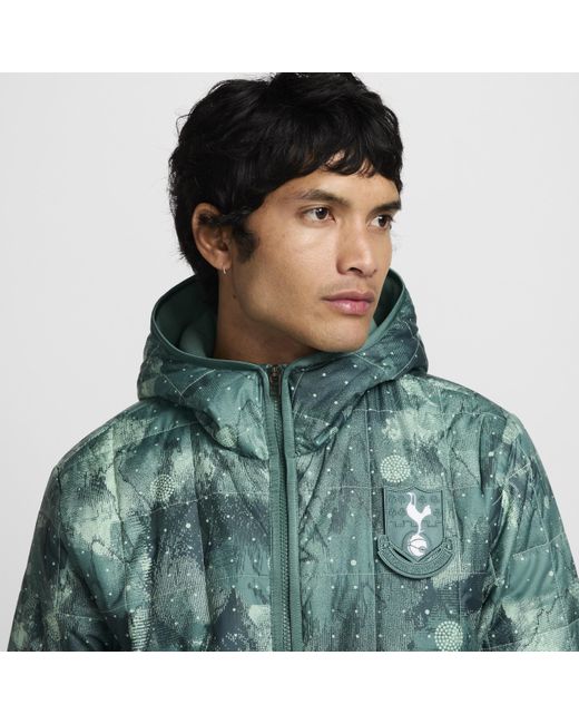 Nike Green Tottenham Hotspur Third Fleece-Lined Hooded Jacket for men