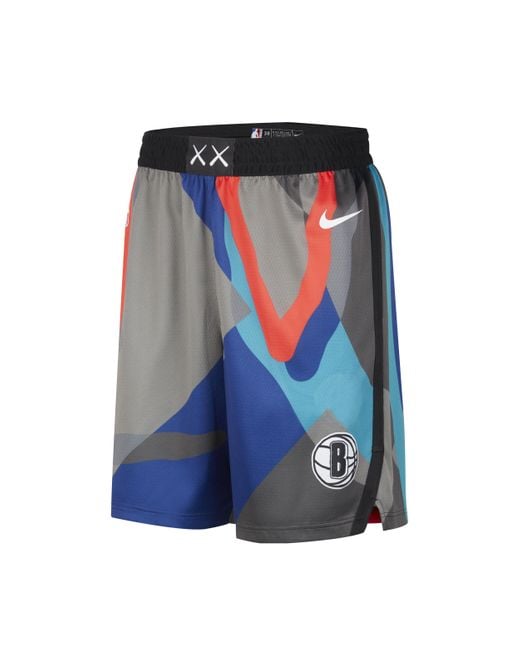 Nike Blue Brooklyn Nets 2023/24 City Edition Dri-fit Nba Swingman Shorts 50% Recycled Polyester for men