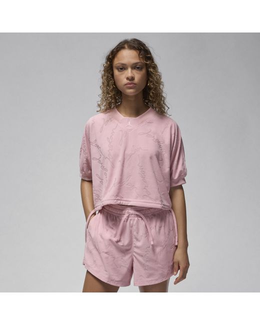 Nike Pink Knit Cropped Top