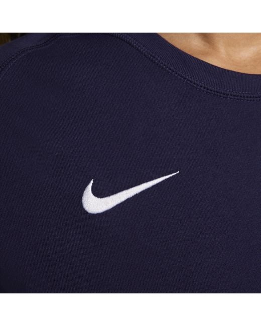 Nike Blue England Travel Football Short-sleeve Top Cotton
