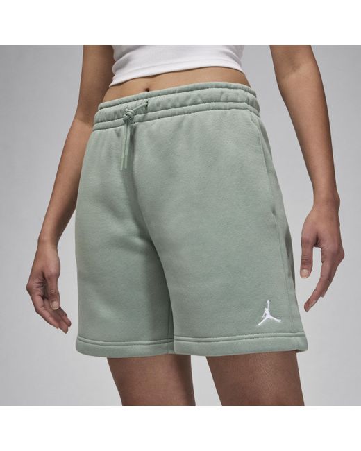 Nike Green Jordan Brooklyn Fleece Shorts Cotton