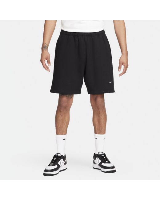 Nike Solo Swoosh Fleeceshorts in het Black voor heren