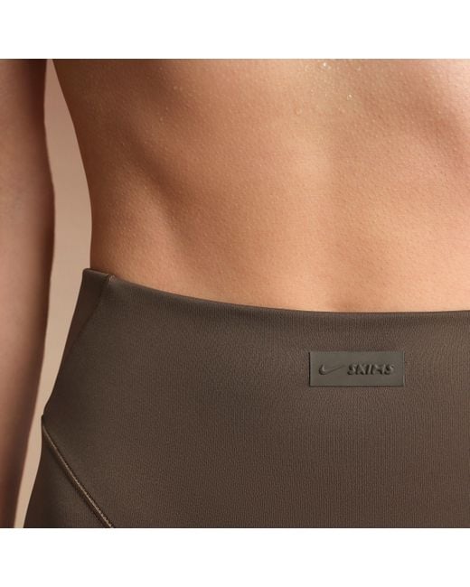 Nike Brown 'Sskims Matte High-Waisted V-Line 26" Leggings