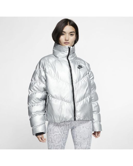 Nike Sportswear Synthetic Fill Shine Jacket (metallic Silver) - Clearance Sale