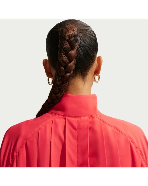 nike long sleeve mini dress Nike Sportswear Women's Oversized Long-Sleeve Pleated Mini Dress