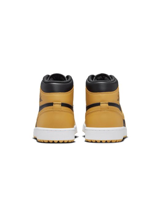 Nike Yellow Air Jordan I High G Golf Shoes for men