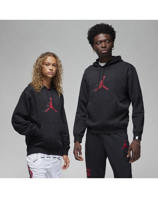 Felpa pullover in fleece con cappuccio jordan essentials holiday di Nike in Black