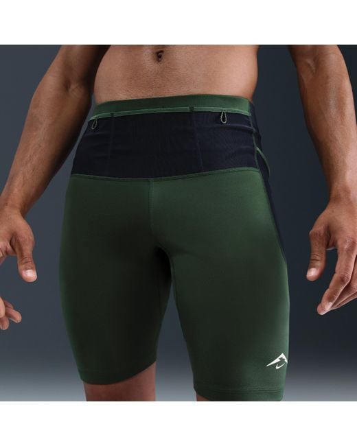 Nike Green Lava Loops Dri-Fit Adv Running Tights for men