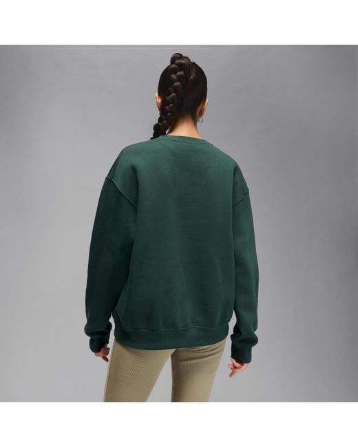 Nike Green Brooklyn Fleece Crew-Neck Sweatshirt