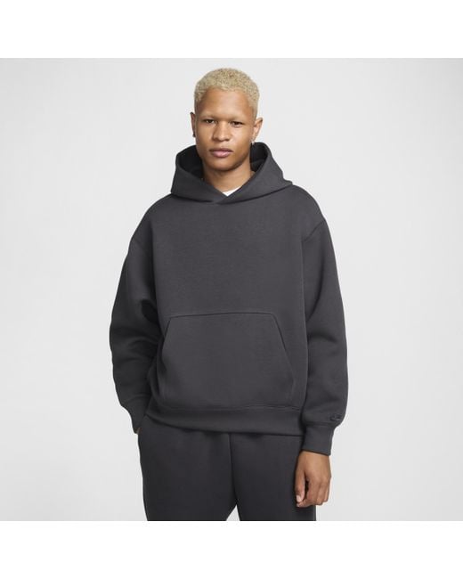 Nike Gray Tech Reimagined Fleece Hoodie for men