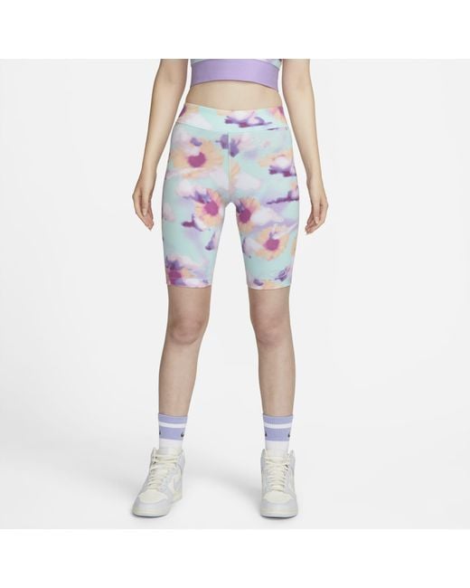 Nike Sportswear Essential Y2k Bike Shorts in Blue Lyst
