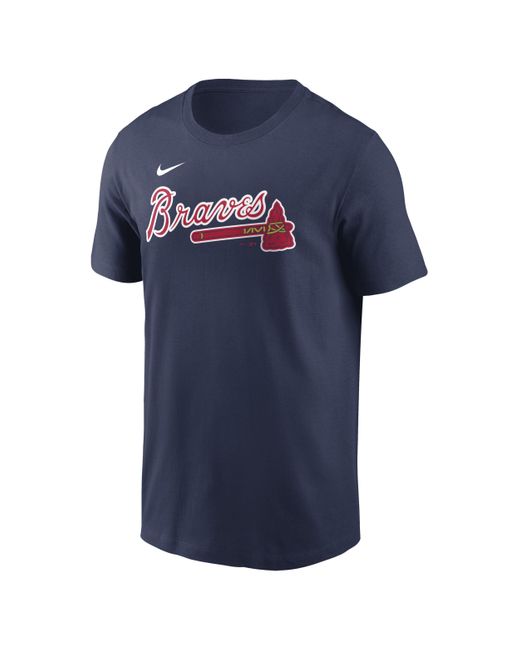 Nike Blue Ozzie Albies Atlanta Braves Fuse Mlb T-shirt for men