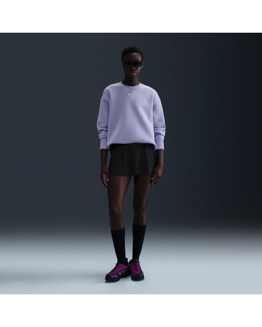 Nike Blue Sportswear Phoenix Fleece Oversized Crew-Neck Sweatshirt