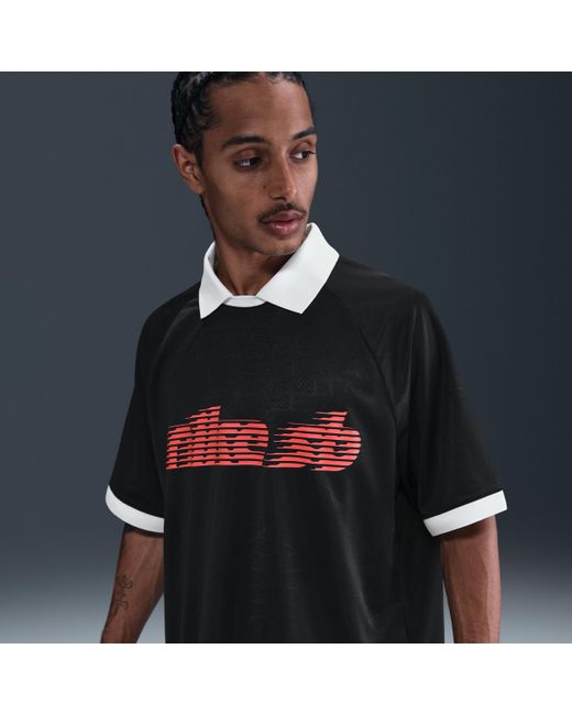 Nike Black Sb Dri-Fit Jacquard Skate Jersey for men