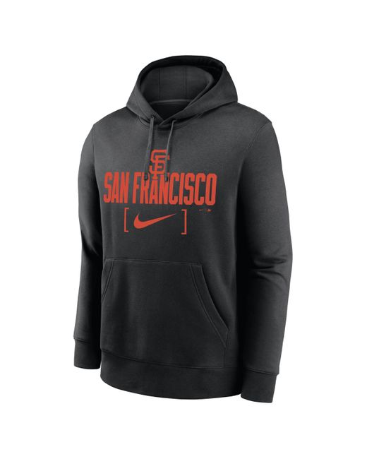 Nike Black San Francisco Giants Club Slack Mlb Pullover Hoodie for men