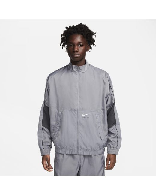 Track jacket in tessuto air di Nike in Gray da Uomo