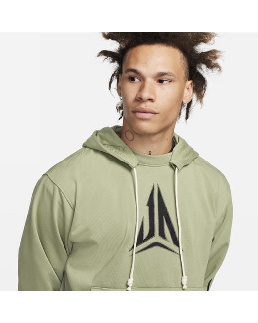 Nike Green Ja Standard Issue Dri-fit Pullover Basketball Hoodie Cotton for men