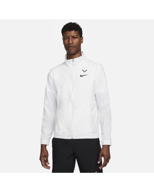 Nike Synthetic Court Drifit Rafa Tennis Jacket in White,White,White,Black (White) for Men Lyst